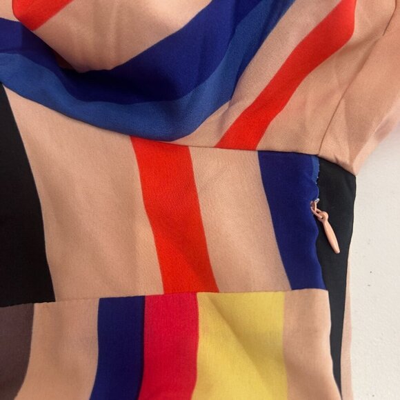 English Factory Multi Color Stripe Lined Maxi Dress L - Picture 8 of 11